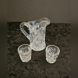 Antique EAPG "Rex" / "Fancy Cut" Childs First Crystal Water Set